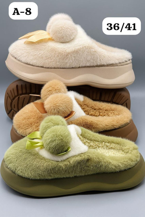 Women’s Premium Plush Bow Winter Slipper- JUTTI JUGARDS